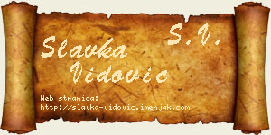 Slavka Vidović vizit kartica